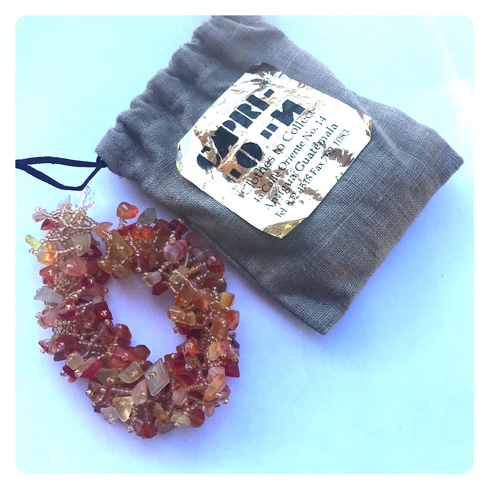 Authentic Guatemalan hand beaded bracelet